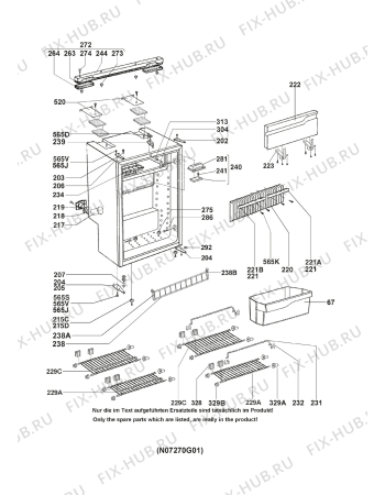 Взрыв-схема холодильника Dometic RM7270L - Схема узла Housing 001
